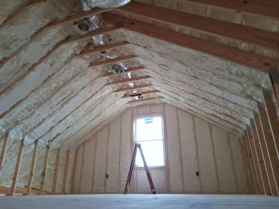 Spray foam roofing application for Crawl Space Insulation project in DeSoto